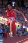 Christian Taylor (USA), triple jump at the IAAF Diamond League, Birmingham.